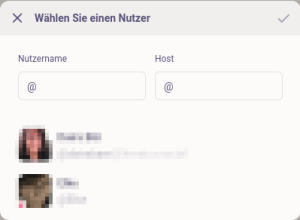 Chat - Nutzerauswahl